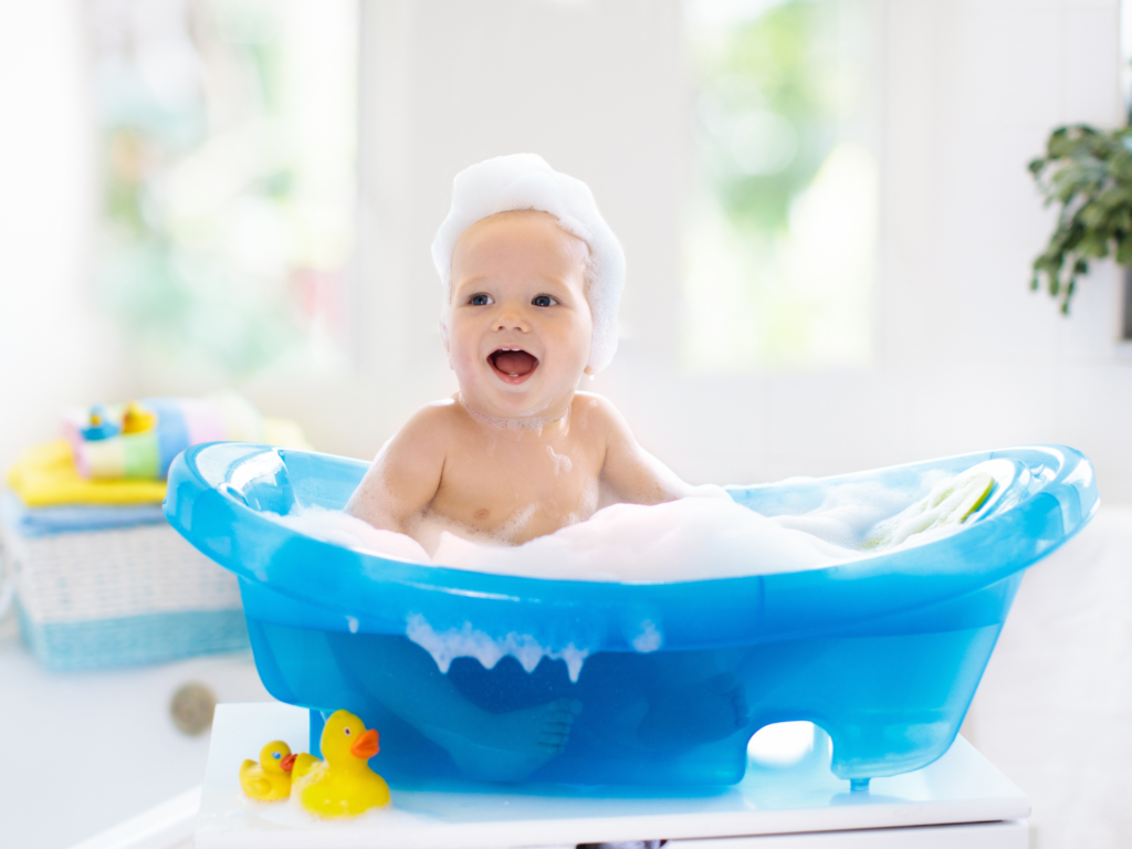 Newborn Baby’s First Bath